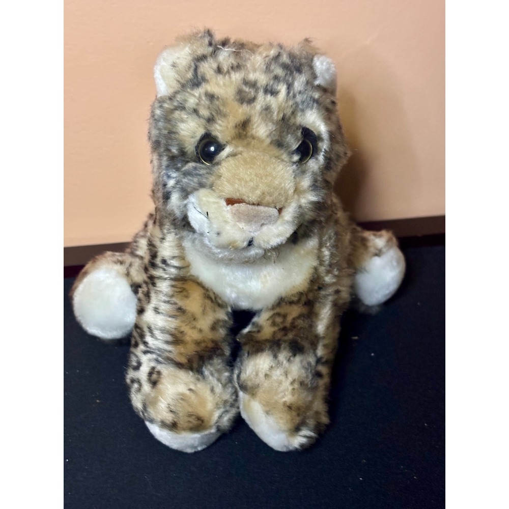 SKM Enterprises Snow Leopard Plush Stuffed Animal Spotted Cat Cub 7in ST01